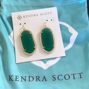 Kendra Scott Danielle earrings Emerald NWT